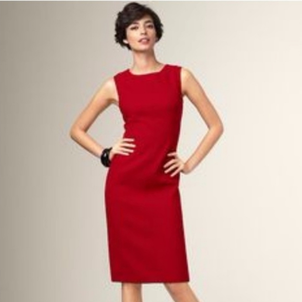 Shein Linen Blend Little Red Dress Size Medium